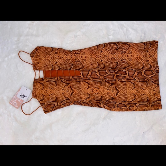 tiger mist snakeskin print dress (xxs) - Picture 3 of 3